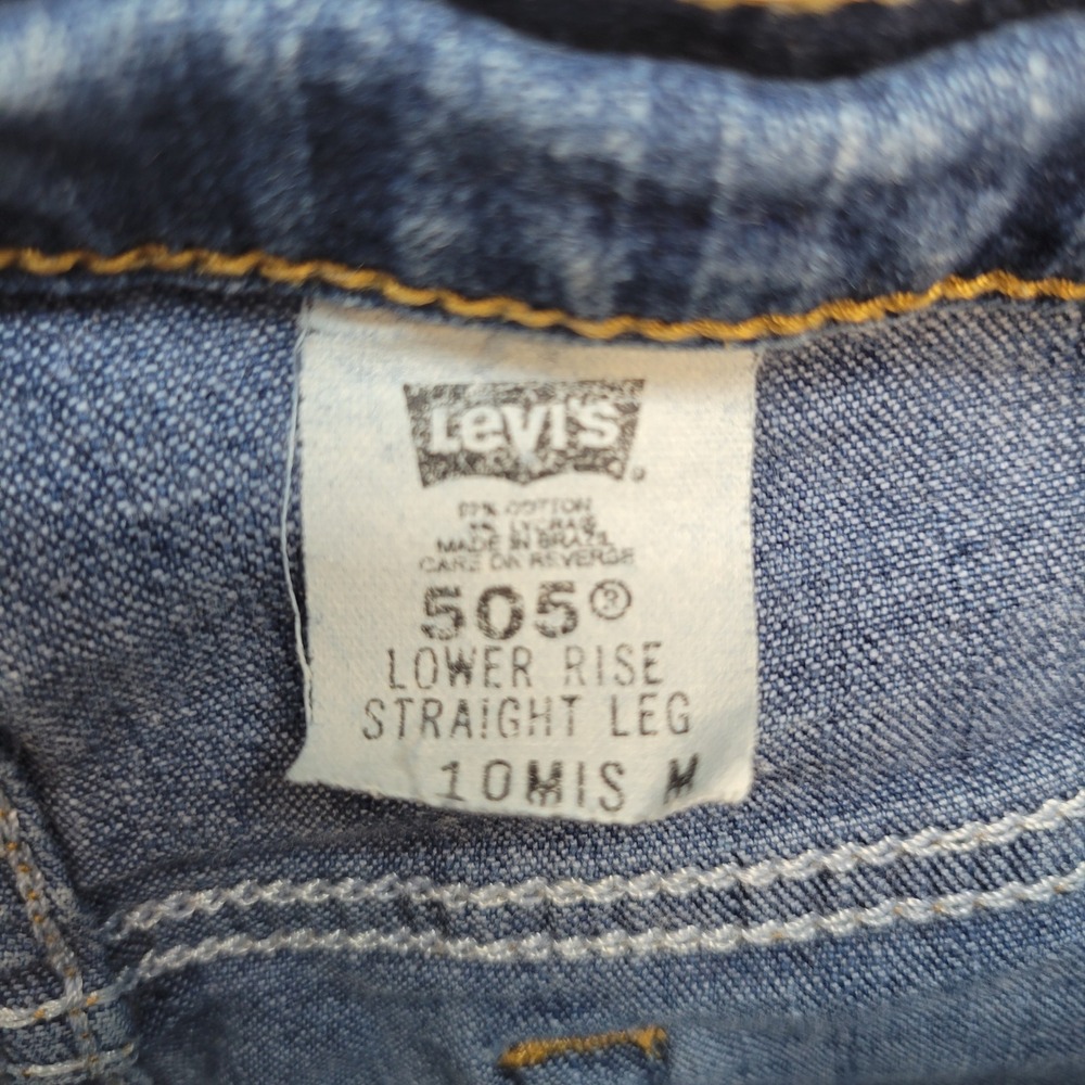 Levi's 505 Vintage Y2K Jeans Womens 10 Blue Lower Rise Straight Leg Denim - Picture 6 of 12